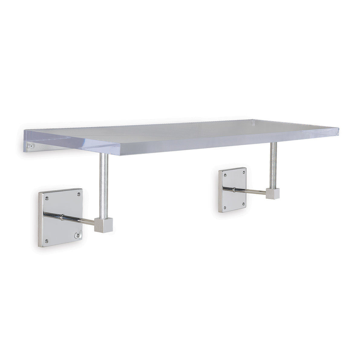 Port 68 Billy Lucite Shelf / Nickel 36"W