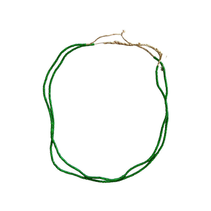 Design Shop White Medium Heart Glass Bead Green