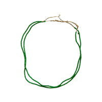 Design Shop White Medium Heart Glass Bead Green