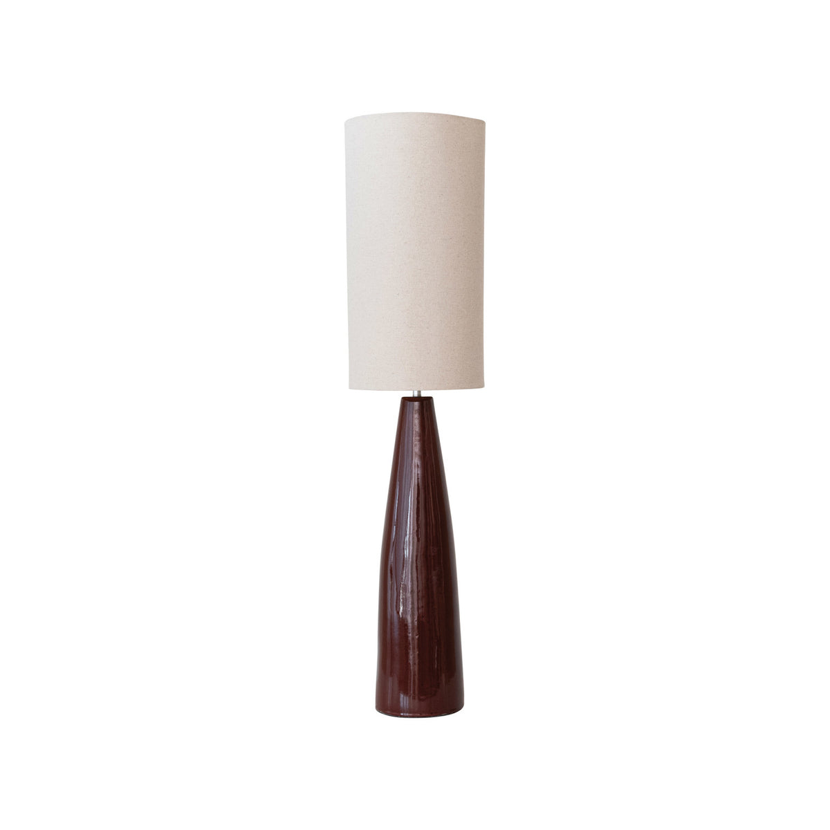 Design Shop Ceramic Floor Lamp w/ Linen Shade (Each One Will Vary)