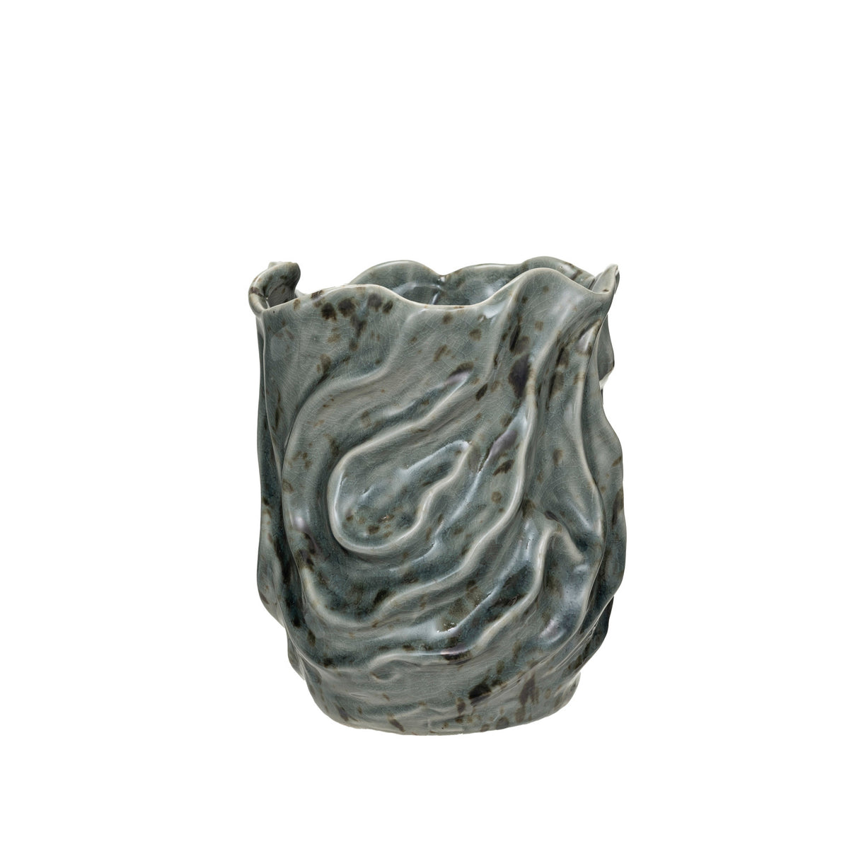 Design Shop Stoneware Organic Shaped Vase (Each One Will Vary)