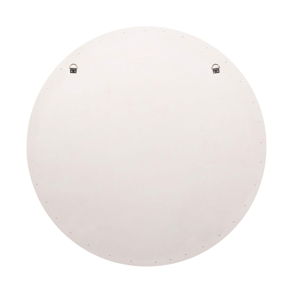 Design Shop Round Teak Branch Frame Mirror, 35"W, Whitewash