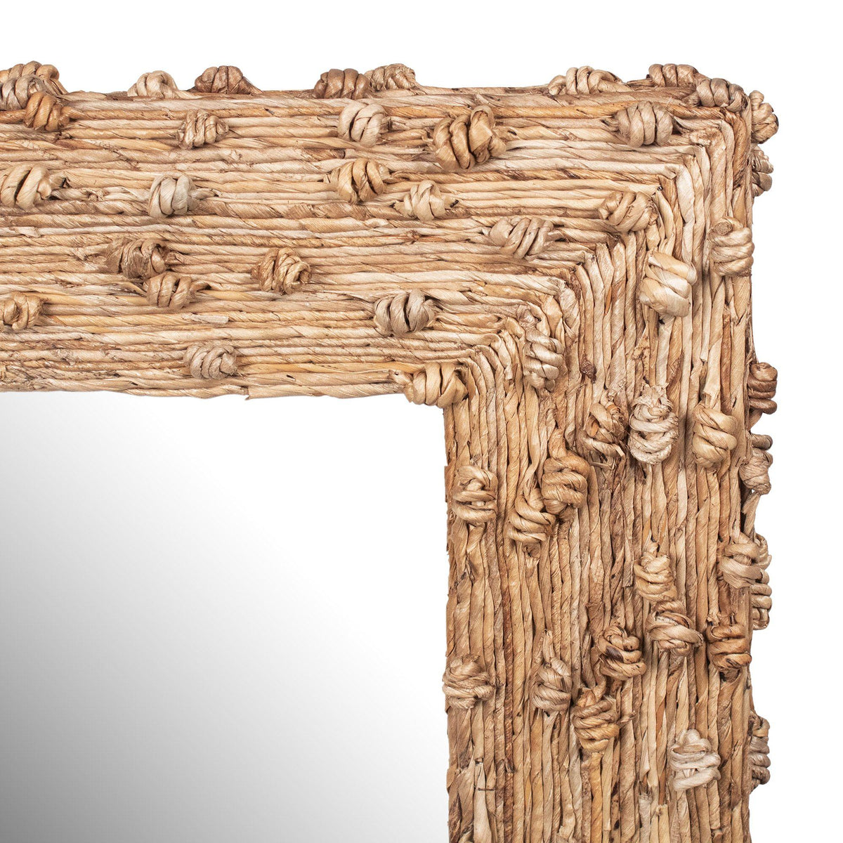 Design Shop Knotted Natural Fiber Rectangular Mirror, 40.75"H, Natural