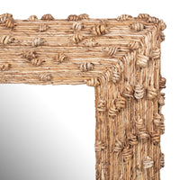 Design Shop Knotted Natural Fiber Rectangular Mirror, 40.75"H, Natural
