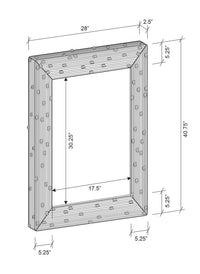 Design Shop Knotted Natural Fiber Rectangular Mirror, 40.75"H, Natural
