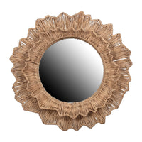 Design Shop Shine Woven Wave Frame Mirror, 35"W, Natural