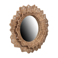 Design Shop Shine Woven Wave Frame Mirror, 35"W, Natural