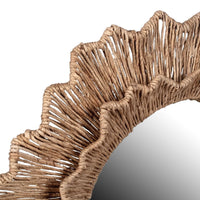 Design Shop Shine Woven Wave Frame Mirror, 35"W, Natural