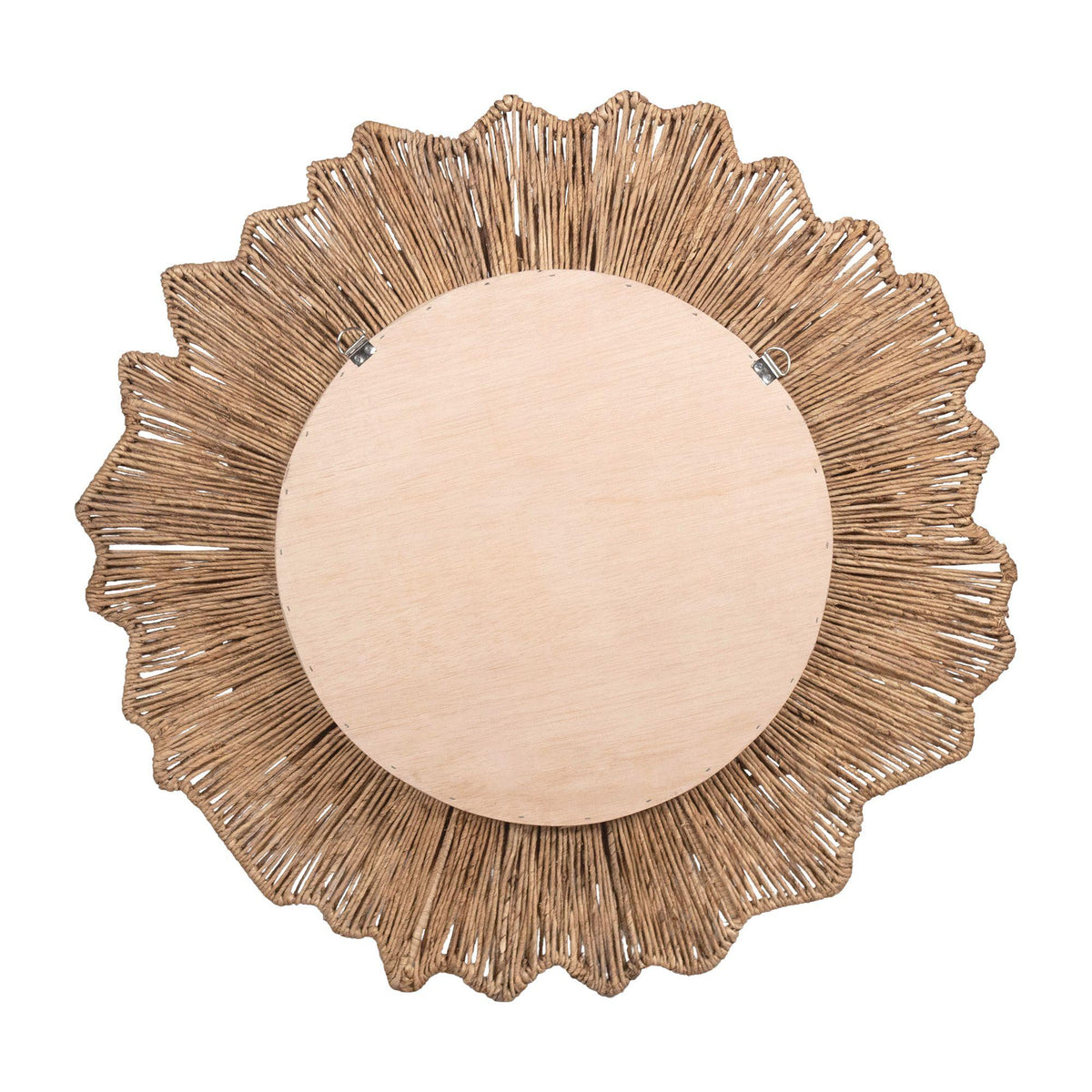 Design Shop Shine Woven Wave Frame Mirror, 35"W, Natural