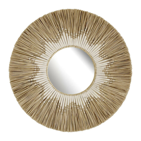 Design Shop Sadira Sea Grass Round Mirror, 30"W, Natural