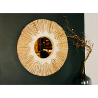 Design Shop Sadira Sea Grass Round Mirror, 30"W, Natural