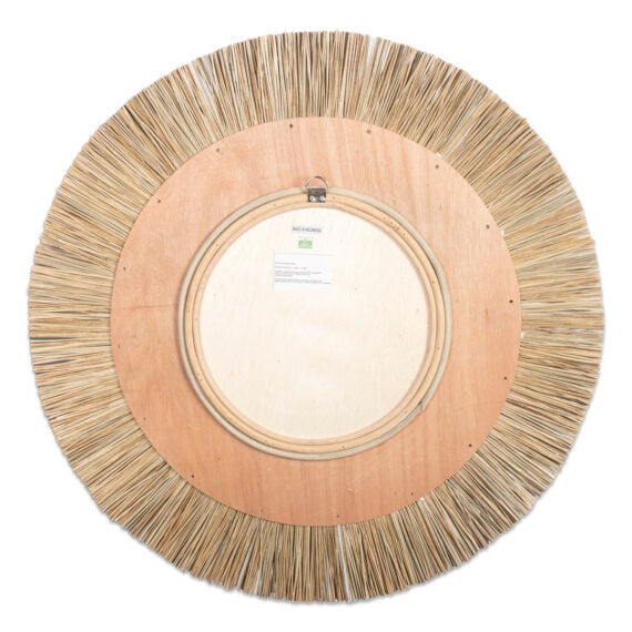 Design Shop Sadira Sea Grass Round Mirror, 30"W, Natural