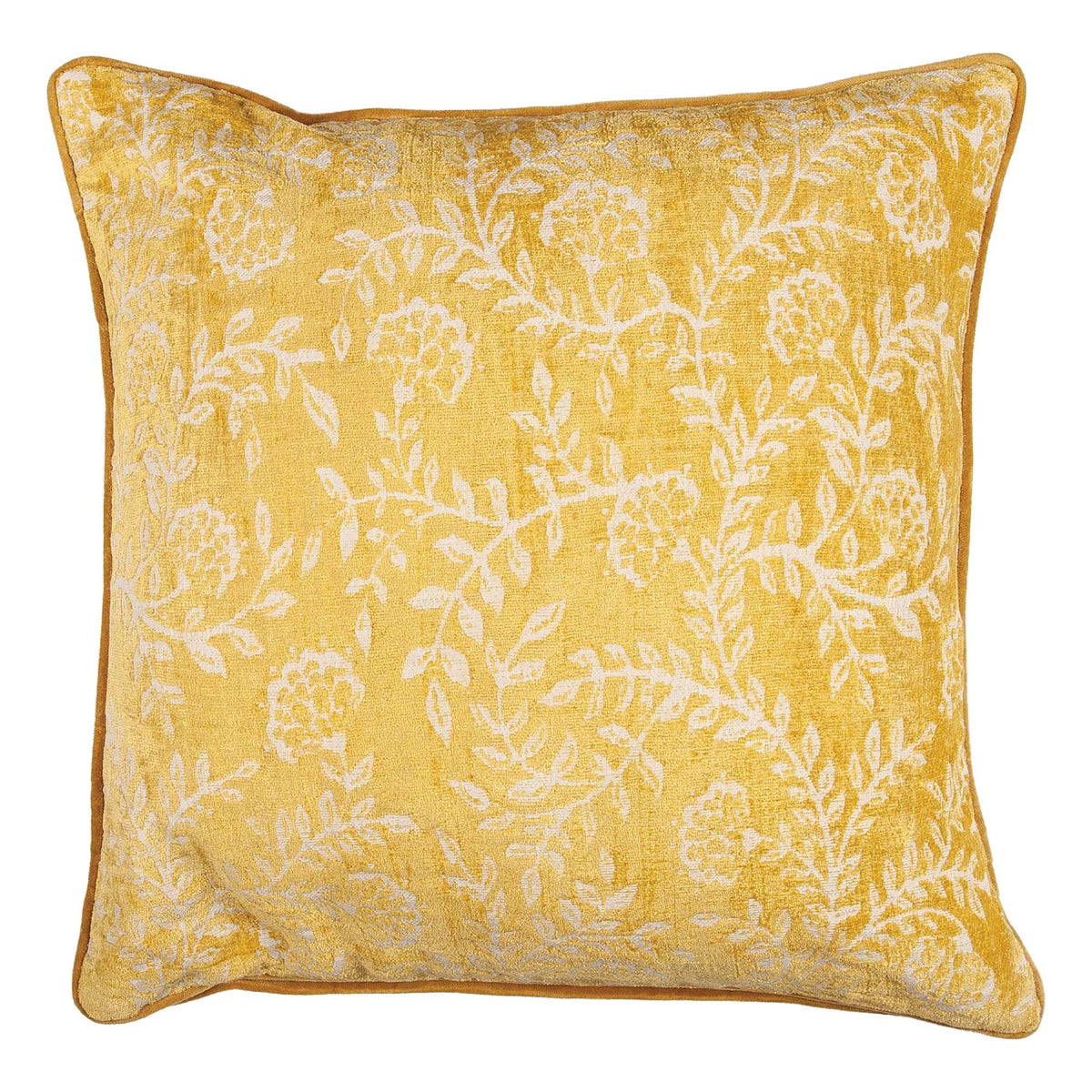 Design Shop Isadora Jacquard Lumbar Pillow, Yellow, 21"W