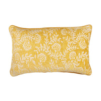 Design Shop Isadora Jacquard Lumbar Pillow, Yellow, 21"W