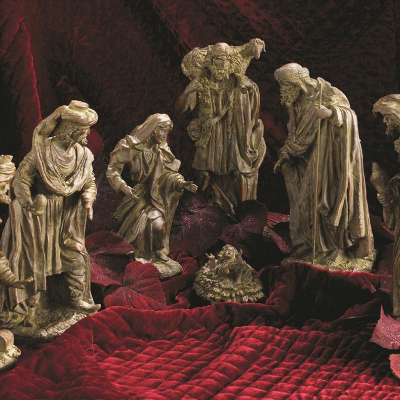 Shell Design Shop Brown Resin Nativity Set (7 Pieces)