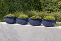 Design Shop Falling Blue Soho Square Bowl Planter 16", Set of 2