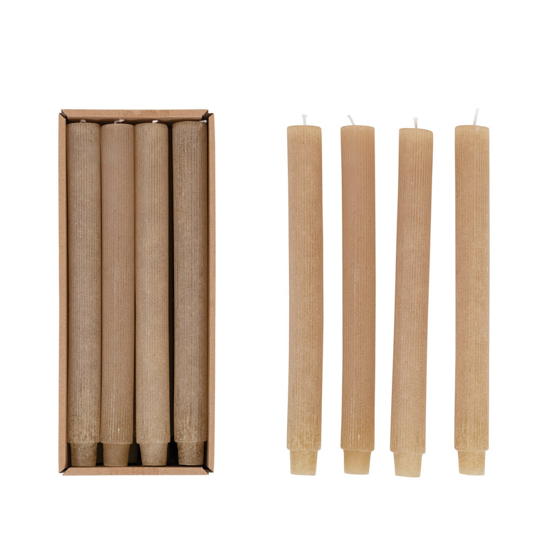 Design Shop Unscented Pleated Taper Candles in Box, Set of 12