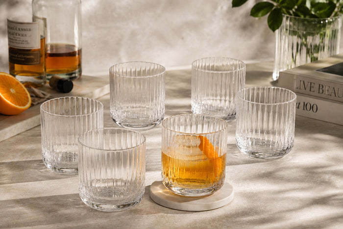 Zodax Santana Double Old-Fashioned Glasses, Set of 6