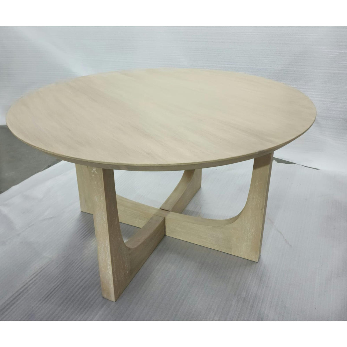 Design Shop Reverse Arch Coffee Table, 30"W, Ivory