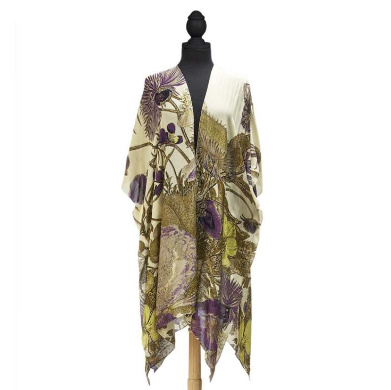 Thistle Purple Long Kimono