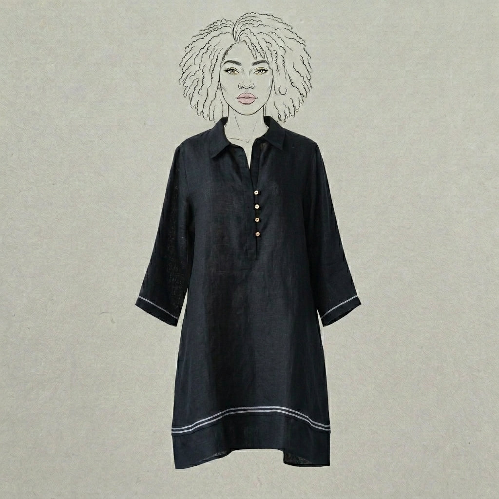Design Shop Linen Kate Tunic, Extra Small