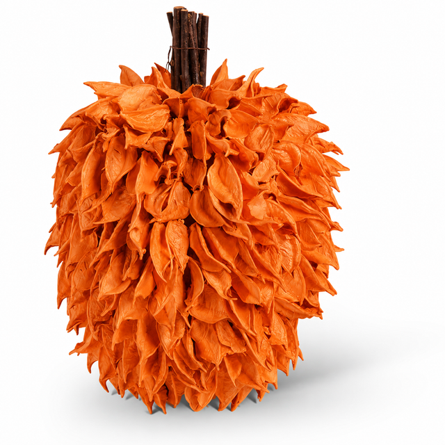Design Shop Set of 3 Burnt Orange Pod Pumpkins