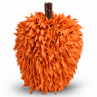 Design Shop Set of 3 Burnt Orange Pod Pumpkins