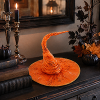 Design Shop 11.5"x6" Witch's Hat, Black & Orange