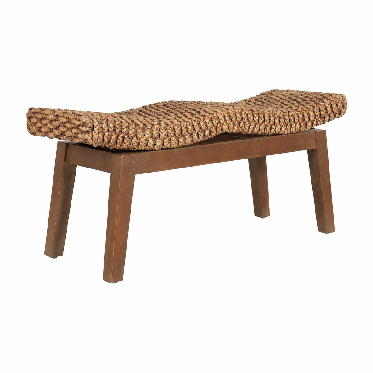Design Shop Sanibel Double Bench, 22"W, Natural/Black