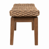 Design Shop Sanibel Double Bench, 22"W, Natural/Black