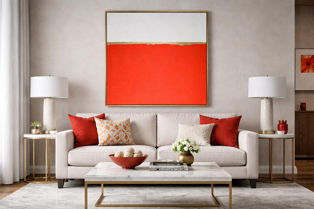 Viva La Orange Framed Canvas Art
