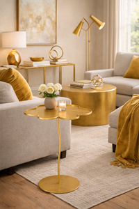 Fleur Gold Accent Table