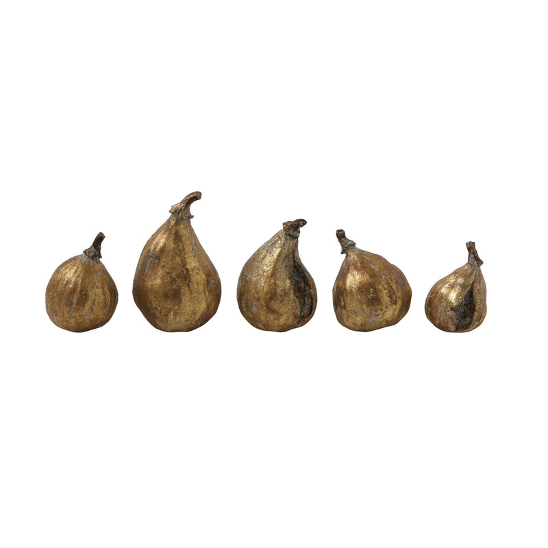 Design Shop Resin Figs with Antique Finish, Set of 5