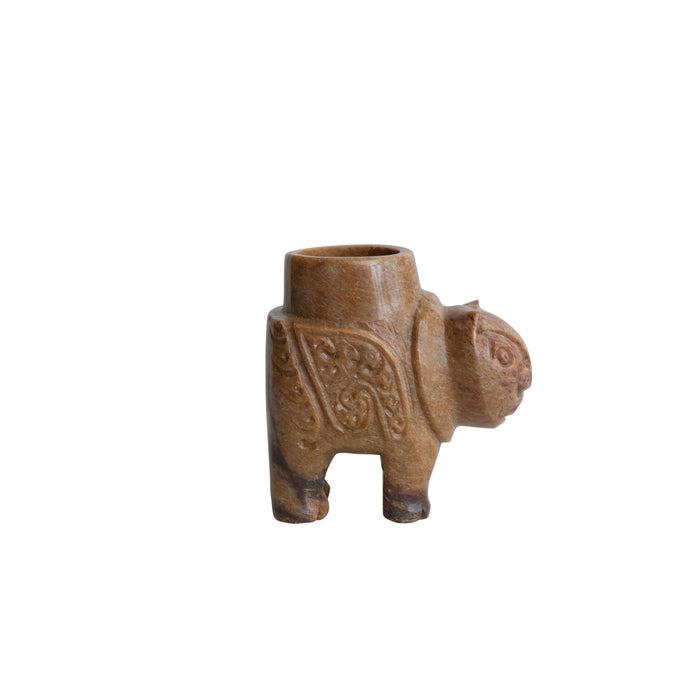 Design Shop Hand-Carved Soapstone Mythical Creature Tealight Holder (Each One Will Vary)