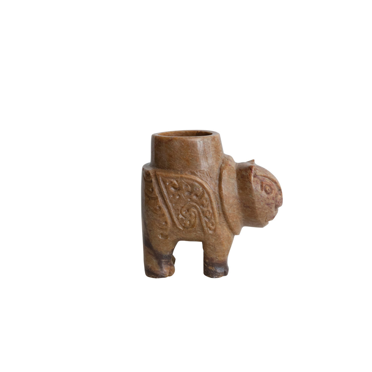Design Shop Hand-Carved Soapstone Mythical Creature Tealight Holder (Each One Will Vary)