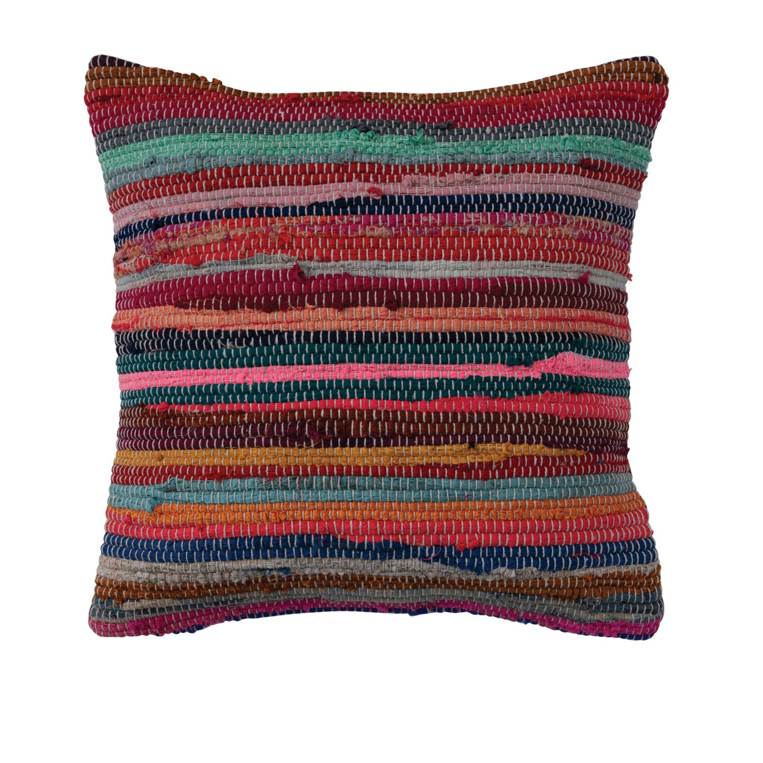 Design Shop Woven Cotton Chindi Pillow