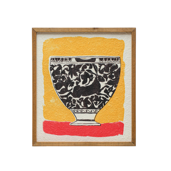 Design Shop Wood Framed Wall Décor w/ Bowl, Multi Color