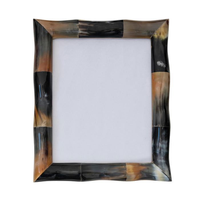 Design Shop 10-1/2"L x 12-1/2"H Horn & MDF Photo Frame