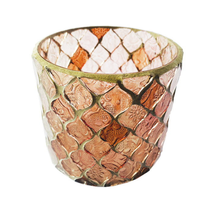 Design Shop Recycled Glass Mosaic Tealight/Votive Holder