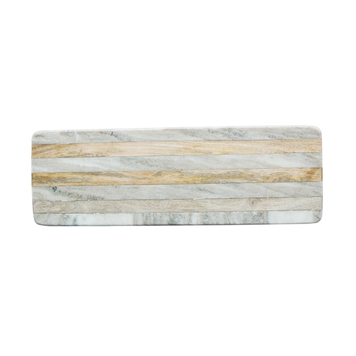 Design Shop Marble & Mango Wood Cheese/Cutting Board w/ Stripes