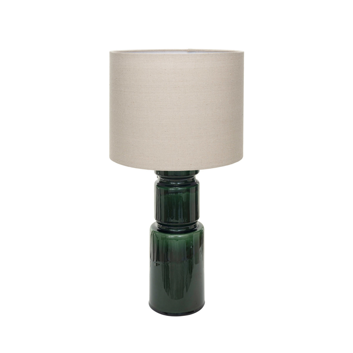 Design Shop Ceramic Table Lamp w/ Linen Shade & Inline Switch