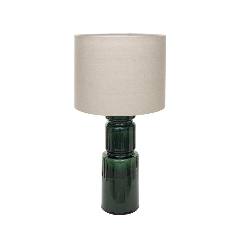 Design Shop Ceramic Table Lamp w/ Linen Shade & Inline Switch