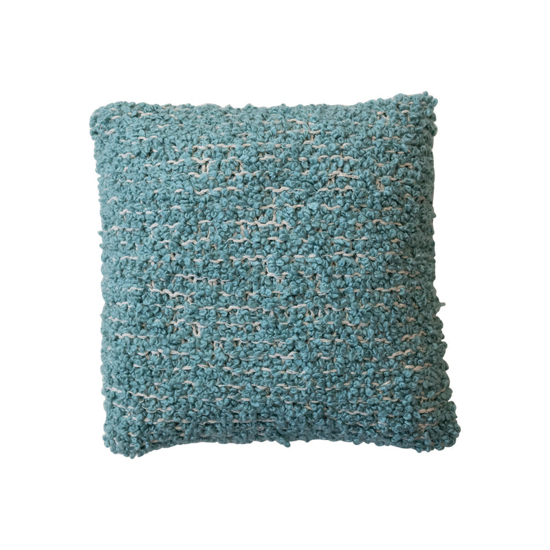 Design Shop 20" Square Woven Cotton Blend Bouclé Pillow