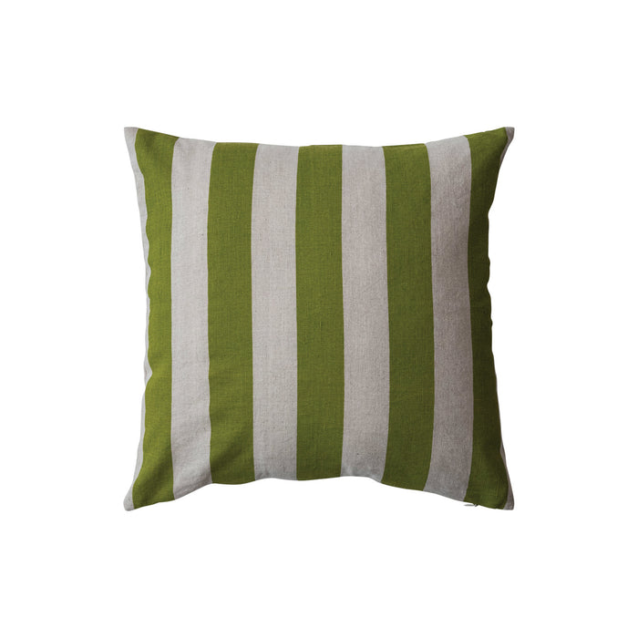 Design Shop 20" Square Cotton & Linen Printed Pillow w/ Stripes
