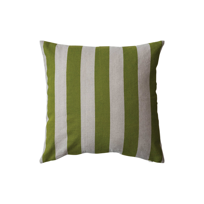 Design Shop 20" Square Cotton & Linen Printed Pillow w/ Stripes