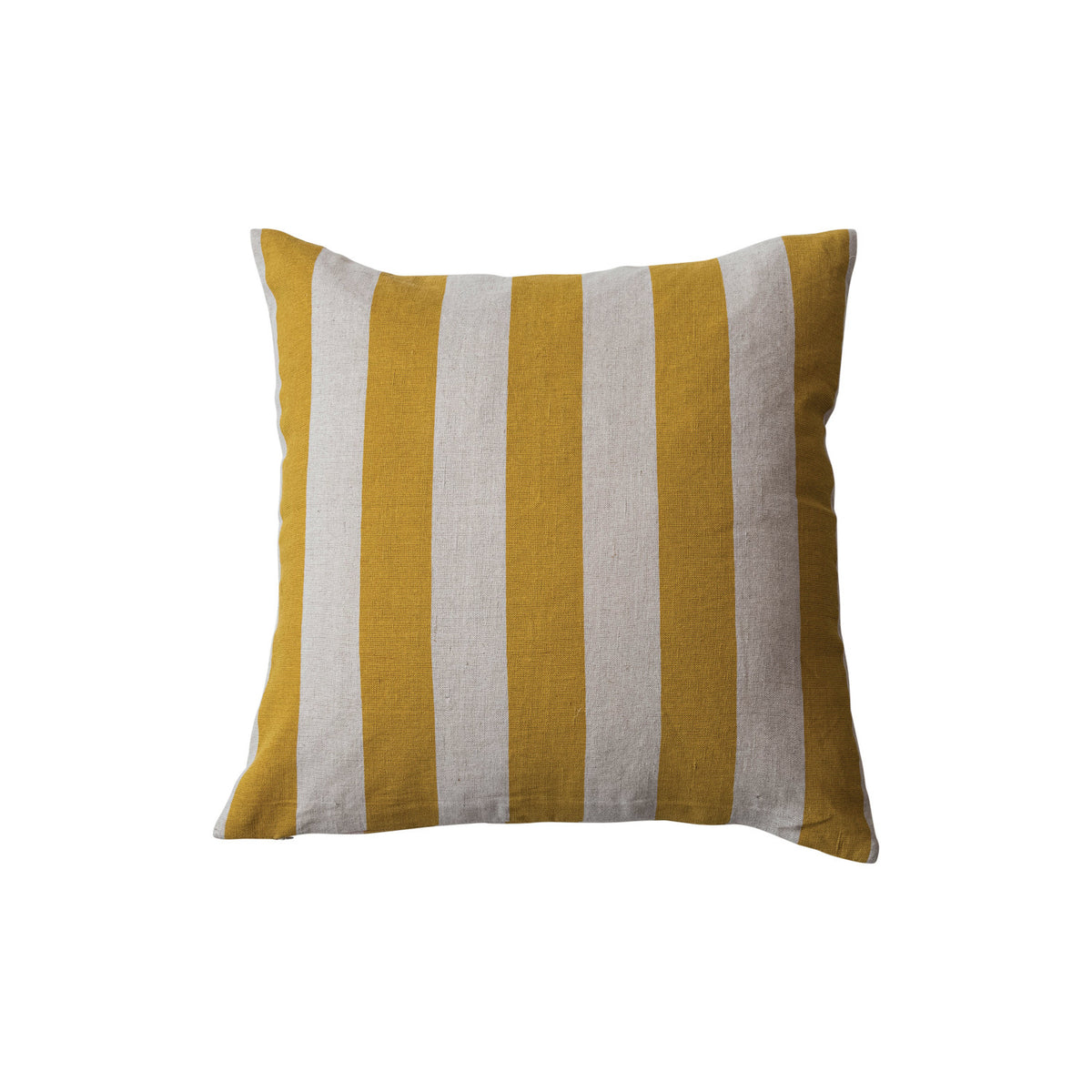 Design Shop 20" Square Cotton & Linen Printed Pillow w/ Stripes