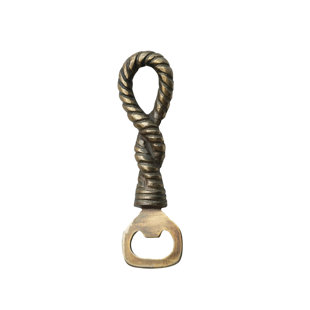 Design Shop Cast Aluminum & Stainless Steel Rope Shaped Bottle Opener