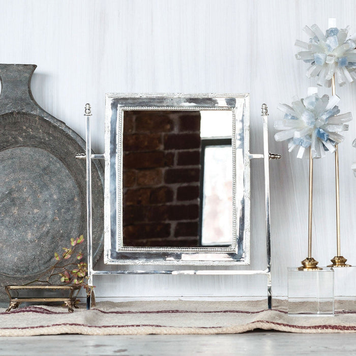 Design Shop Boudoir Tabletop Mirror, Silver, 14" x 4" x 14"