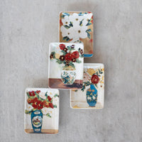 Design Shop Stoneware Dish with Flowers in Vase
