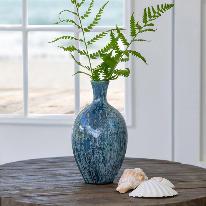 Design Shop Porto Round Azul Ceramic Vase